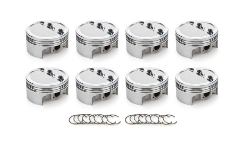 Race Tec Pistons 1001604 Piston, AutoTec, Dished, Forged, 4.040 in Bore, 1.5 x 1.5 x 3.0 mm Ring Grooves, Minus 12.70 cc, Small Block Chevy, Set of 8