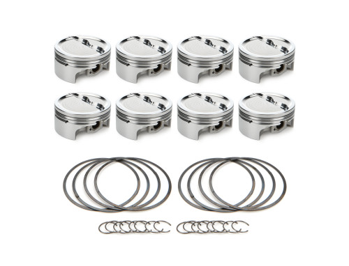Race Tec Pistons 1001630 Piston, AutoTec, Dished, Forged, 4.030 in Bore, 1.5 x 1.5 x 3.0 mm Ring Grooves, Minus 18.90 cc, Small Block Chevy, Set of 8