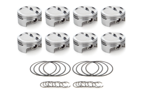Race Tec Pistons 1001632 Piston, AutoTec, Dished, Forged, 4.040 in Bore, 1.5 x 1.5 x 3.0 mm Ring Grooves, Minus 19.40 cc, Small Block Chevy, Set of 8