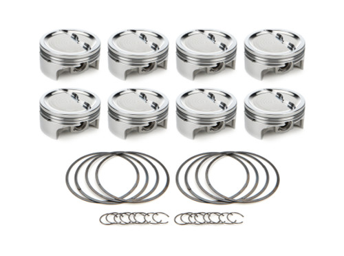 Race Tec Pistons 1001651 Piston, AutoTec, Dished, Forged, 4.125 in Bore, 1.5 x 1.5 x 3.0 mm Ring Grooves, Minus 22.50 cc, Small Block Chevy, Set of 8