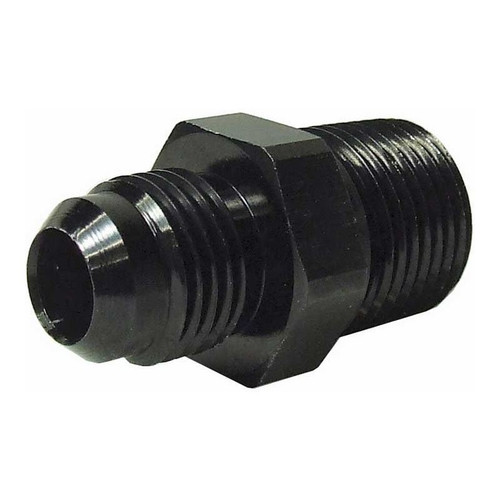 Big End 14086 Fitting -10 AN to 1/2 IN. NPT, Straight, Aluminum, Black