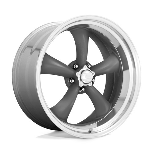 American Racing Wheels VN2155765US Wheel, Classic Torq Thrust II, 15 x 7 in, 3.750 in Backspace, 5 x 4.50 in Bolt Pattern, Aluminum, Gray Powder Coat Center, Machined Lip, Each