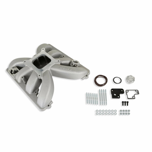 Holley 300-931 Intake Manifold, Square Bore, Single Plane, Aluminum, Natural, Mopar Gen III Hemi, Kit