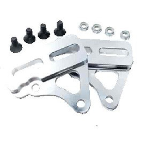 Peterson Fluid 14-3150-001 Oil Pump Bracket, External, Dry Sump, Front, Driver Side Mount, Aluminum, Natural Anodized, Small Block Chevy, Kit