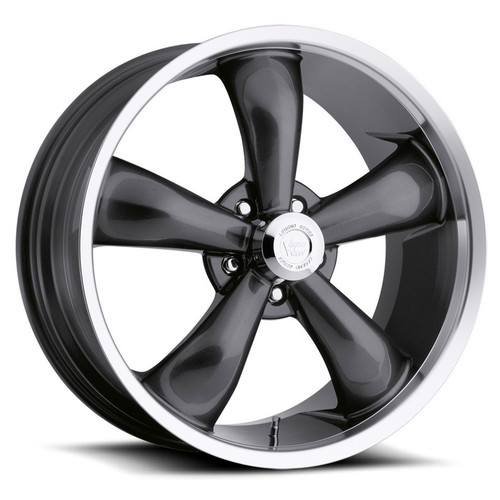 Vision Wheel 142-8890GM20 Wheel, Legend 5, 18 x 8 in, 5.550 in Backspace, 5 x 115 mm Bolt Pattern, Machined Lip, Aluminum, Gray, Each