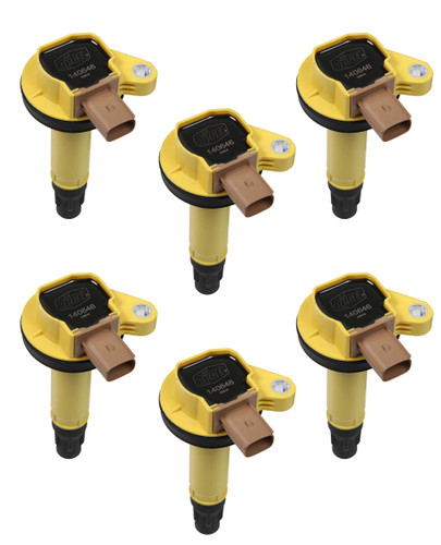 Accel 140646-6 Ignition Coil Pack, Super Coil, Coil-On-Plug, Yellow, Ford EcoBoost V6, Set of 6