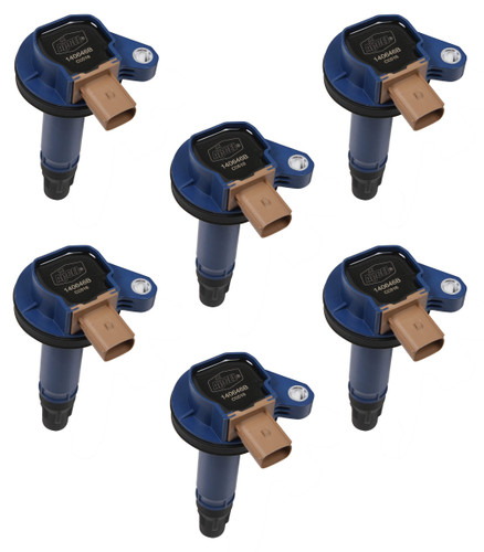 Accel 140646B-6 Ignition Coil Pack, Super Coil, Coil-On-Plug, Blue, Ford EcoBoost V6, Set of 6