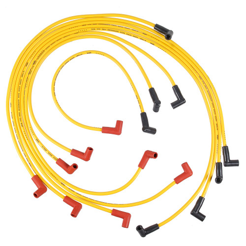 Accel 4050 Spark Plug Wire Set, Super Stock, Spiral Core, 8 mm, Yellow, Factory Style Boots / Terminals, Small Block Chevy, Chevy Corvette 1975-82, Kit