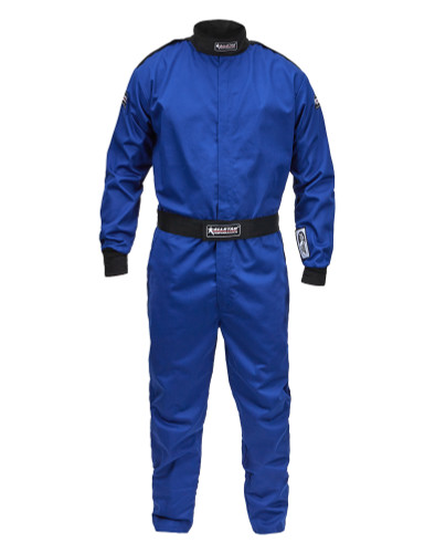 Allstar ALL931022 Driving Suit, 1-Piece, SFI 3.2A/1, Single Layer, Fire Retardant Cotton, Blue, Medium, Each