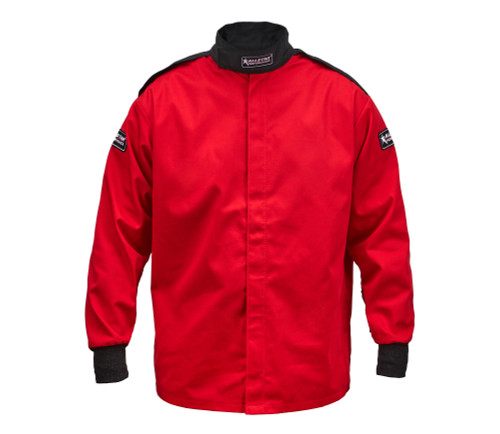 Allstar ALL931172 Driving Jacket, SFI 3.2A/1, Single Layer, Fire Retardant Cotton, Red, Medium, Each