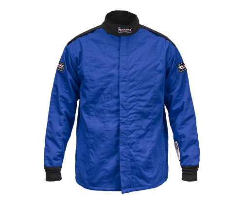 Allstar ALL935121 Driving Jacket, SFI 3.2A/5, Multi Layer, Fire Retardant Fabric/Nomex, Blue, Small, Each