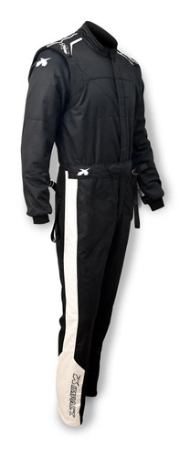 Impact Racing 21411510 Mini Racer 2.4 Driving Suit, 1-Piece, SFI 3.2-A/5, Double Layer, Aramidic, Black, Large, Each