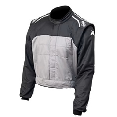 Impact Racing 22532608 Racer 2.4 Driving Jacket, SFI 3.2A/5, Double Layer, Nomex, X-Large, Black/Gray, Each