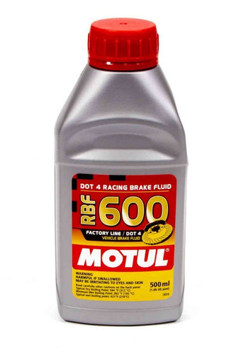 Motul USA MTL100949 Brake Fluid, RBF 600 Factory Line, DOT 4, Synthetic, 500 ml, Each