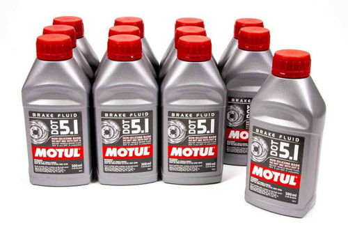 Motul USA 100951 Brake Fluid, DOT 5.1, Synthetic, 500 ml, Set of 12