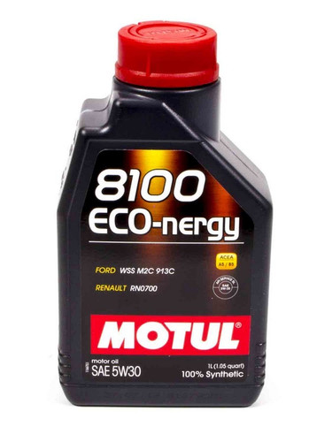 Motul USA MTL102782 Motor Oil, 8100 Eco-nergy, 5W30, Synthetic, 1 L Bottle, Each