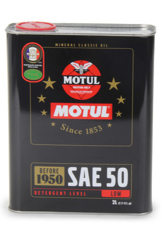 Motul USA MTL104510 Motor Oil, Classic, 50W, Conventional, 2 L Can, Each