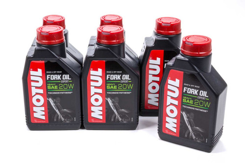 Motul USA 105928 Shock Oil, Fork Oil Expert Heavy, 20W, Semi-Synthetic, 1 L Bottle, Set of 6