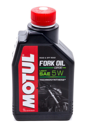Motul USA MTL105929 Shock Oil, Fork Oil Expert Light, 5W, Semi-Synthetic, 1 L Bottle, Each