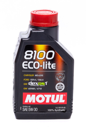 Motul USA MTL108212 Motor Oil, 8100 Eco-Lite, 5W30, Synthetic, 1 L Bottle, Each