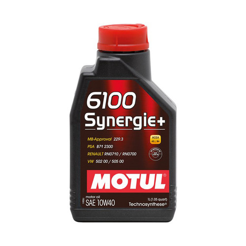 Motul USA MTL108646 Motor Oil, 6100 Synergie, 10W40, Semi-Synthetic, 1 L Bottle, Each