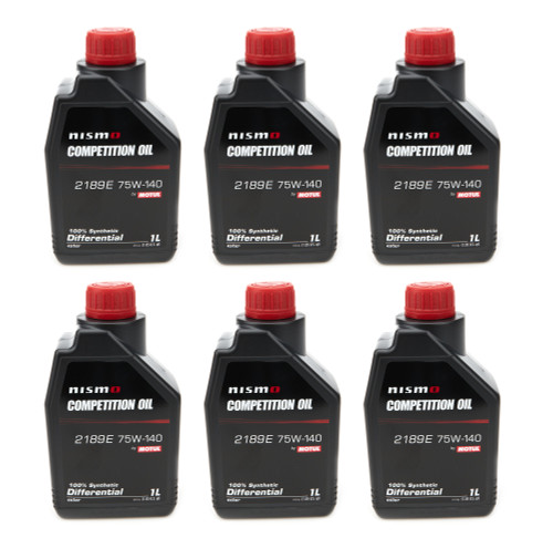 Motul USA 110535 Gear Oil, Nismo Competition, 75W140, Synthetic, 1 L Bottle, Set of 6