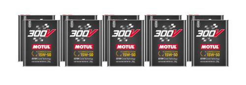 Motul USA 110860 Motor Oil, 300V Competition, 15W50, Synthetic, 2 L Bottle, Set of 10