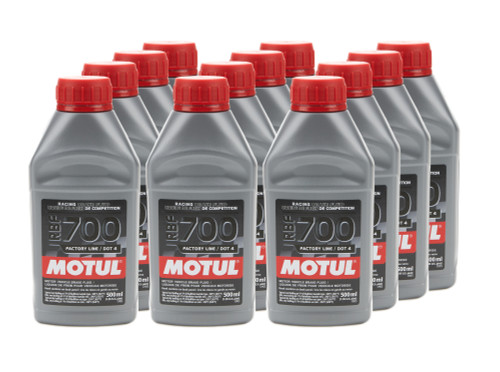 Motul USA 111257 Brake Fluid, RBF 700 Factory Line, DOT 4, Synthetic, 500 ml, Set of 12