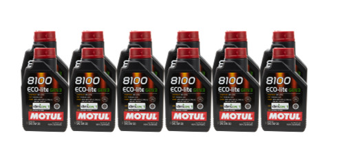 Motul USA 111361 Motor Oil, 8100 Eco-Lite Gen3, 5W30, Synthetic, 1 L Bottle, Set of 12