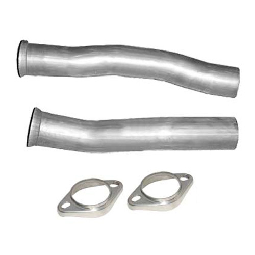 Pypes Performance Exhaust PFF10K Intermediate Pipes, Flow Tube Kit, 2-1/2 in. Diameter, Stainless, Natural, Pypes Exhaust, Stock 2-Bolt Manifolds, Ford Mustang 1979-2004, Pair