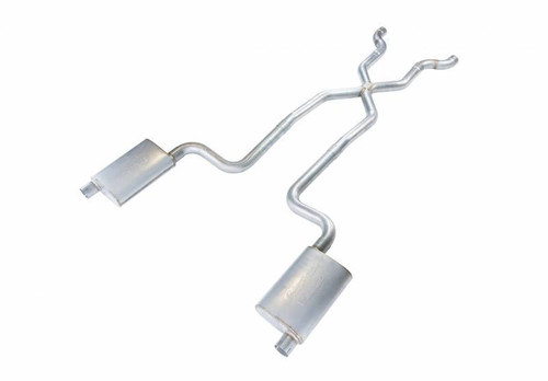 Pypes Performance Exhaust SCC12R Exhaust System, Header-Back, 2-1/2 in. Diameter, 2-1/2 in. Tips, Stainless, Natural, Chevy Corvette 1968-73, Kit