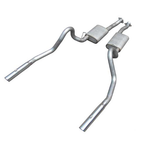 Pypes Performance Exhaust SFM16V Exhaust System, Violator, Cat-Back, 2-1/2 in. Diameter, 3 in. Polished Tips, Stainless, Small Block Ford, Ford Mustang 1979-97, Kit