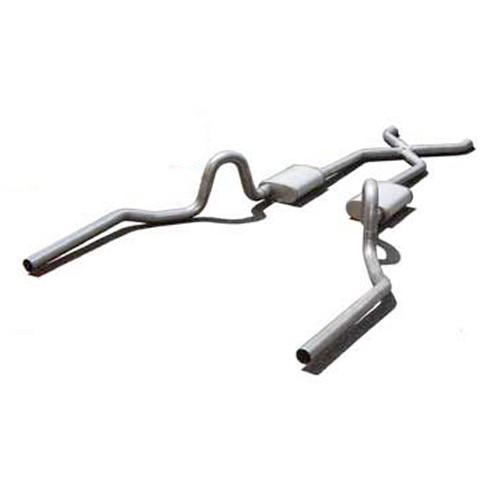 Pypes Performance Exhaust SGA13S Exhaust System, Street Pro X-Pipe System, Header-Back, 3 in. Diameter, 3 in. Tips, Stainless, GM A-Body 1964-72, Kit