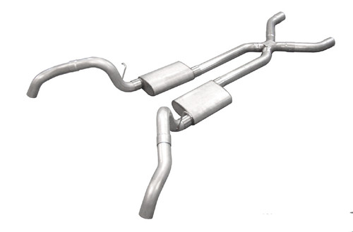 Pypes Performance Exhaust SGF63R Exhaust System, Race Pro, Header-Back, 3 in. Diameter, 3 in. Tips, Stainless, GM F-Body 1967-69, Kit