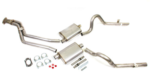 Pypes Performance Exhaust SGG50R Exhaust System, Race Pro X-Pipe System, Cat-Back, 2-1/2 in. Diameter, 2-1/2 in. Tips, Stainless, GM G-Body 1978-88, Kit