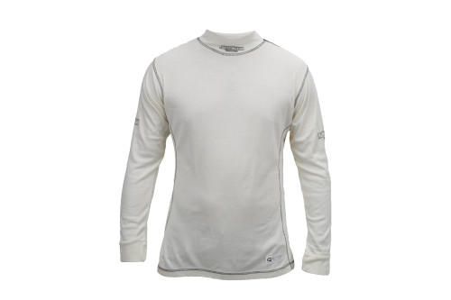Pyrotect IT300520 Underwear Top, Sport, SFI 3.3/1, Long Sleeve, High Collar, Nomex, White, X-Large, Each