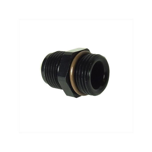 Big End 14722 Adapter Fitting, -12 AN ORB to -12 AN, Male, Aluminum, Black, Each