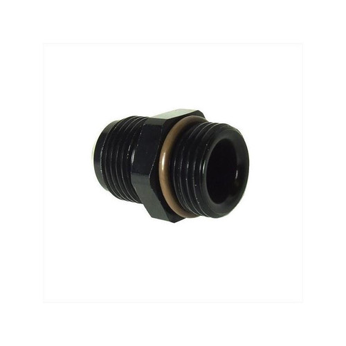 Big End 14766 Adapter Fitting, -6 AN ORB to -6 AN, Male, Aluminum, Black, Each Big End 14766 Adapter Fitting, -6 AN ORB to -6 AN, Male, Aluminum, Black, Each