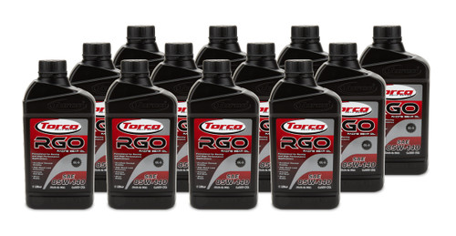 Torco A248514C Gear Oil, RGO, Racing, High Shock, 85W140, Conventional, 1 L Bottle, Set of 12