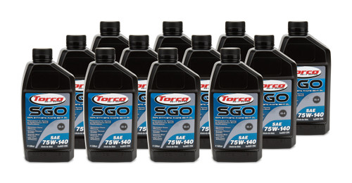 Torco A257514C Gear Oil, SGO, High Shock, 75W140, Synthetic, 1 L Bottle, Set of 12