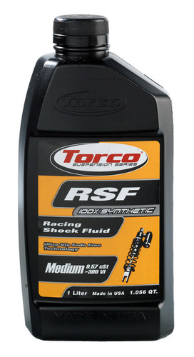 Torco T820007C Shock Oil, RSF Racing Shock Fluid, Medium, Synthetic, 1qt, Set of 12