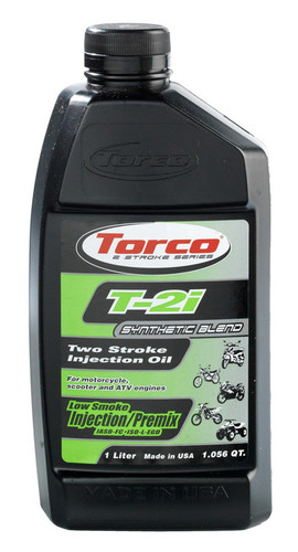 Torco T920022C 2 Stroke Oil, T-2i, Injection Oil, Semi-Synthetic, 1 qt Bottle, Set of 12