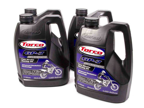Torco T930077S 2 Stroke Oil, GP-7, Synthetic, 1 gal Jug, Set of 4