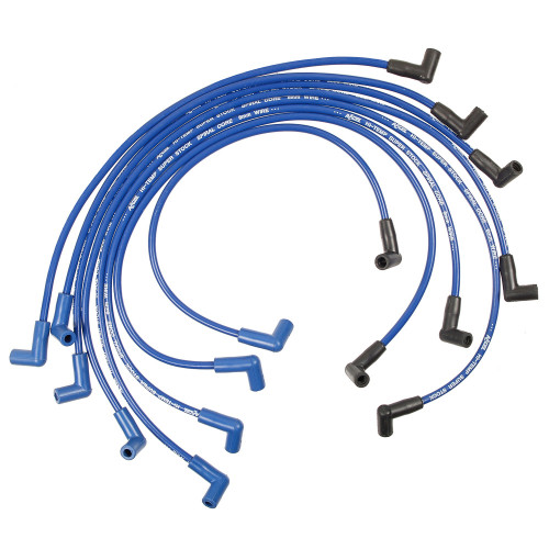 Accel 5048B Spark Plug Wire Set, Super Stock, Spiral Core, 8 mm, Blue, Factory Style Boots / Terminals, Chevy V8, Kit