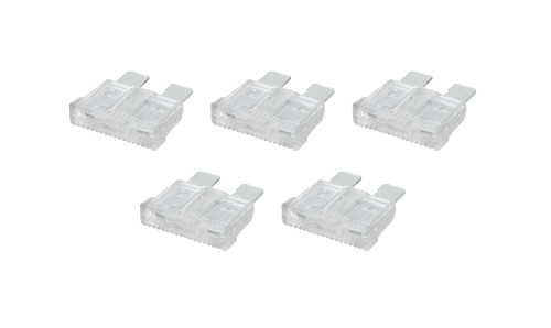 Allstar ALL76368 Fuse ATC, 25 amps, Plastic, Clear, Set of 5