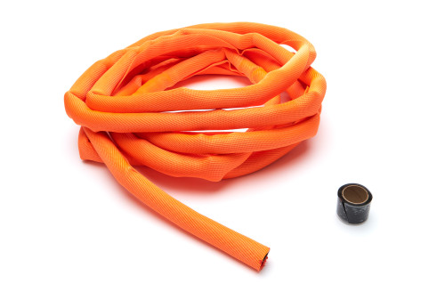 Design Engineering 10680 Hose and Wire Sleeve, EV Charge Cord, 3/4 to 1 in. OD, 20 ft, Nylon, Orange, Each