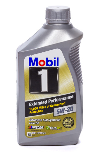 Mobil 1 MOB102989-1 Motor Oil, Extended Performance, 5W20, Synthetic, 1 qt Bottle, Each