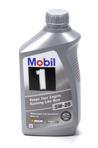 Mobil 1 MOB103008-1 Motor Oil, 5W20, Synthetic, 1 qt Bottle, Each