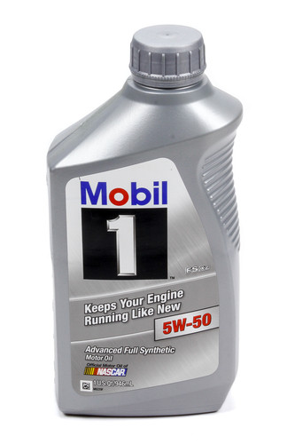 Mobil 1 MOB122075-1 Motor Oil, FS X2, 5W50, Synthetic, 1 qt Bottle, Each