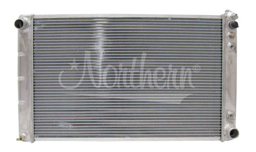 Northern Radiator 205060 Radiator, Muscle Car, 32.125 in. W x 18.625 in. H x 3.125 in. D, Driver Side Inlet, Passenger Side Outlet, Aluminum, Natural, Pontiac 1970-81, Each
